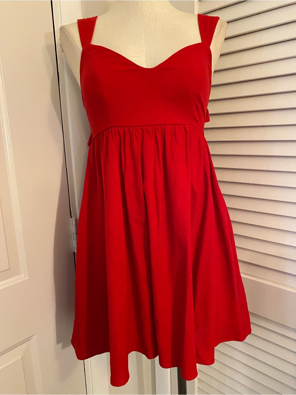 Trixxi Bold Red Party Dress w/ Bows- Size Small